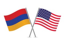 Armenia and America Flags.Vector illustration. Royalty Free Stock Photos Armenia and America Flags.Vector illustration. Royalty Free Stock Photos