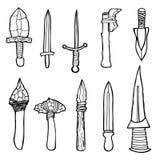 Armes bordées réglées illustration libre de droits Armes bordées réglées illustration libre de droits