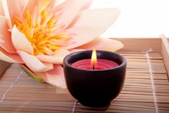 aromatherapy candle flower spa Στοκ φωτογραφίες με δικαίωμα ελεύθερης χρήσης
