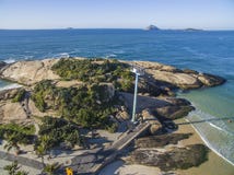 Arpoador plaża w Ipanema okręgu, Rio De Janeiro, Brazylia obraz stock Arpoador plaża w Ipanema okręgu, Rio De Janeiro, Brazylia obraz stock