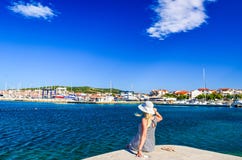 A arquitetura da cidade de Vodice fotografia de stock A arquitetura da cidade de Vodice fotografia de stock