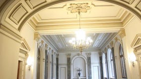 Arquitetura interior em National Bank de Romênia Arquitetura interior em National Bank de Romênia