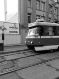 Arriving tram to station stock photos Arriving tram to station stock photos
