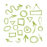 Arrows And Frames, Sketch For Your Design Royalty Free Stock Photo