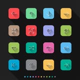 Arrows flat style icons set - Vector illustration for Web & Mobile royalty free illustration Arrows flat style icons set - Vector illustration for Web & Mobile royalty free illustration