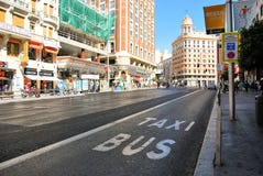 Arrêt d'autobus de Madrid images stock Arrêt d'autobus de Madrid images stock
