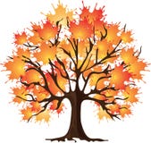 Art Autumn Tree. Maple. Vector Illustration. Stock Photos Art Autumn Tree. Maple. Vector Illustration. Stock Photos