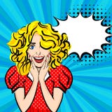 Art de bruit sexy heureux de fille de cheveux blonds illustration stock Art de bruit sexy heureux de fille de cheveux blonds illustration stock