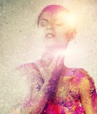 Art de corps conceptuel sur une femme image libre de droits Art de corps conceptuel sur une femme image libre de droits