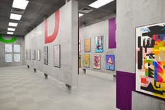 Art Exhibition arkivbild Art Exhibition arkivbild