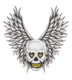 Art Skull Wings Angel Tattoo. Stock Photography