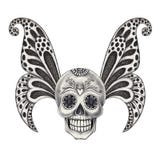 Art Skull Wings Tattoo. Stock Photo