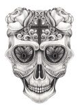Art Sugar Skull Day Of The Dead. Stock Images