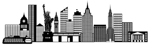 Arte de clip del panorama del horizonte de New York City libre illustration Arte de clip del panorama del horizonte de New York City libre illustration