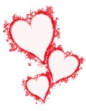Arte de clip rojo de los corazones de Grunge de la pluma ilustración del vector Arte de clip rojo de los corazones de Grunge de la pluma ilustración del vector