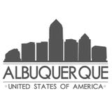 Arte del vector de la ciudad del diseño de la silueta del horizonte de Albuquerque Fotografía de archivo Arte del vector de la ciudad del diseño de la silueta del horizonte de Albuquerque Fotografía de archivo