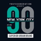 Arte gráfica da tipografia de New York City para o t-shirt ilustração royalty free Arte gráfica da tipografia de New York City para o t-shirt ilustração royalty free