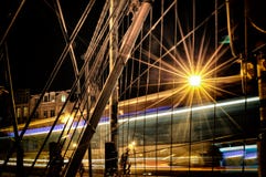 Arte urbana di notte del fondo della via e del bokeh di Halloween fotografie stock Arte urbana di notte del fondo della via e del bokeh di Halloween fotografie stock