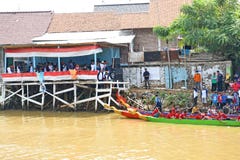Artes e parada Javanese da cultura em Batang fotos de stock Artes e parada Javanese da cultura em Batang fotos de stock