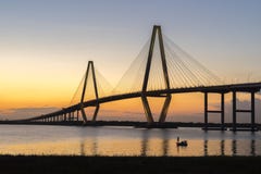 Arthur Ravenel Jr. Bridge at Dusk stock image Arthur Ravenel Jr. Bridge at Dusk stock image