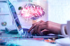 Artificial brain and brainstorm concept stock photo Artificial brain and brainstorm concept stock photo