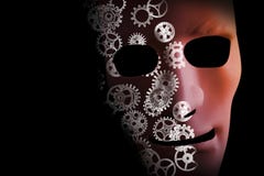 Artificial intelligence concept with robot face vector illustration Artificial intelligence concept with robot face vector illustration