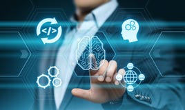 Artificial intelligence Machine Learning Business Internet Technology Concept Royalty Free Stock Photos Artificial intelligence Machine Learning Business Internet Technology Concept Royalty Free Stock Photos