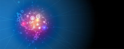 Artificial intelligence. Technology web background. Virtual concept royalty free illustration Artificial intelligence. Technology web background. Virtual concept royalty free illustration