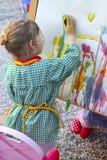 Artist little girl children painting a picture