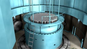 Artist rendering, Nuclear reactor interior view.