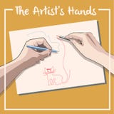 The Artist s Hands royalty free illustration The Artist s Hands royalty free illustration