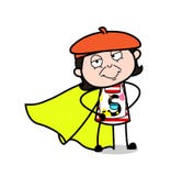 Artista estupendo sonriente - ejemplo del vector de la historieta libre illustration Artista estupendo sonriente - ejemplo del vector de la historieta libre illustration