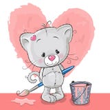 Artista Kitten ilustração stock Artista Kitten ilustração stock