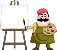Artista Painter e Art Easel ilustração royalty free Artista Painter e Art Easel ilustração royalty free
