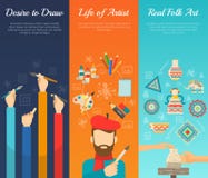 Artiste Banner Set illustration libre de droits Artiste Banner Set illustration libre de droits