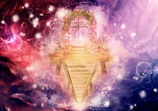 Artistic Colorful 3d Rendering Computer Generated Illustration Of A Higher Dimension Climbable Heaven`s Gate Artwork stock illustration Artistic Colorful 3d Rendering Computer Generated Illustration Of A Higher Dimension Climbable Heaven`s Gate Artwork stock illustration