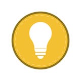 Żarówki lekkiej energii elektryczności ikony żółty okrąg royalty ilustracja Żarówki lekkiej energii elektryczności ikony żółty okrąg royalty ilustracja