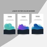 As bandeiras abstratas modernas do negócio da cor são arranjadas em um estilo de intervalo mínimo ilustração do vetor As bandeiras abstratas modernas do negócio da cor são arranjadas em um estilo de intervalo mínimo ilustração do vetor