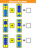 As crianças de Soroban do ábaco aprendem números com ábaco, folha da matemática para a ilustração do vetor das crianças ilustração do vetor As crianças de Soroban do ábaco aprendem números com ábaco, folha da matemática para a ilustração do vetor das crianças ilustração do vetor
