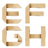 As letras do alfabeto de Origami recicl o ofício de papel fotografia de stock royalty free As letras do alfabeto de Origami recicl o ofício de papel fotografia de stock royalty free