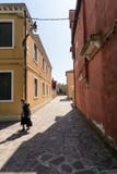 As ruas de Burano, Itália fotografia de stock As ruas de Burano, Itália fotografia de stock