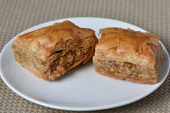 Ascendente cercano del Baklava imágenes de archivo libres de regalías Ascendente cercano del Baklava imágenes de archivo libres de regalías