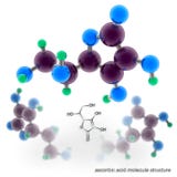 Ascorbic Acid (Vitamin C) molecule structure Stock Photos Ascorbic Acid (Vitamin C) molecule structure Stock Photos