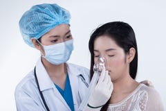 Doctor Nurse in white blue shirt with stethoscope and rubber gloves royalty free stock image Doctor Nurse in white blue shirt with stethoscope and rubber gloves royalty free stock image