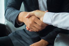 Asian businessman Shake hands with business woman royalty free stock images Asian businessman Shake hands with business woman royalty free stock images