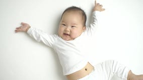 Asian Chinese baby On white isolated background