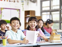 Asian Elementary School Students In Classroom Royalty Free Stock Images Asian Elementary School Students In Classroom Royalty Free Stock Images