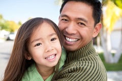 Asian father with his daughter. stock images Asian father with his daughter. stock images