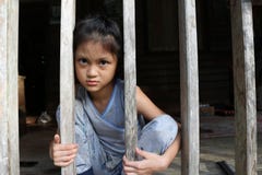 Asian girls in the local house in Thailand. stock photography Asian girls in the local house in Thailand. stock photography