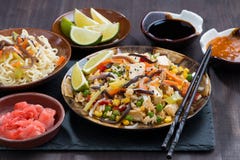 Asian Lunch - Fried Rice With Tofu And Vegetables Royalty Free Stock Images